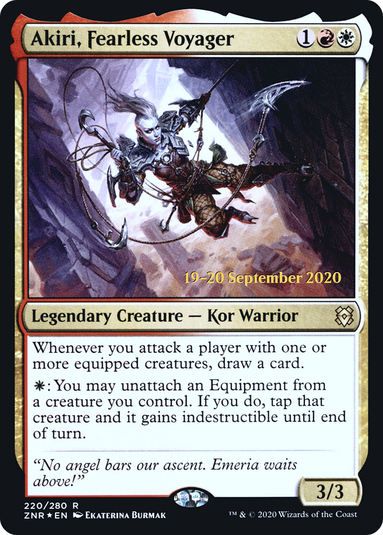Akiri, Fearless Voyager (PRE-220) [Zendikar Rising Promos] Foil