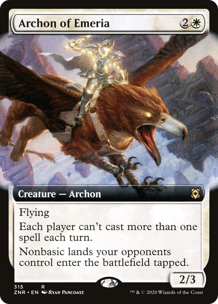 Archon of Emeria (Extended Art) (ZNR-315) [Zendikar Rising] Foil