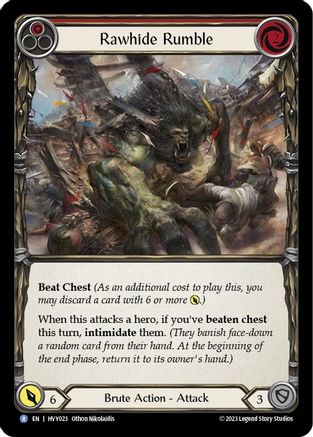 Rawhide Rumble (Red) (HVY023) - Heavy Hitters Rainbow Foil