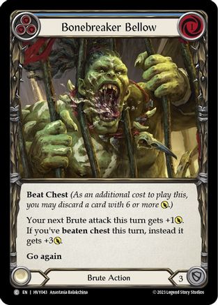 Bonebreaker Bellow (Blue) (HVY043) - Heavy Hitters Rainbow Foil