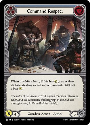Command Respect (Blue) (HVY073) - Heavy Hitters Rainbow Foil