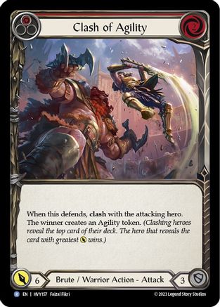 Clash of Agility (Red) (HVY157) - Heavy Hitters Rainbow Foil