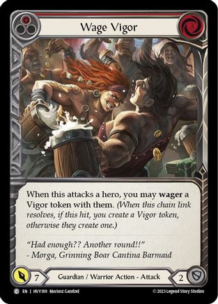 Wage Vigor (Red) (HVY189) - Heavy Hitters Rainbow Foil