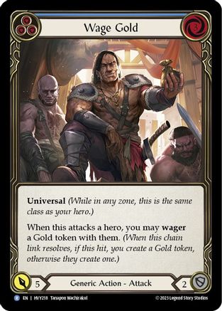 Wage Gold (Blue) (HVY218) - Heavy Hitters Rainbow Foil