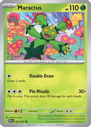Maractus (003/091) [SV Paldean Fates] Reverse Holofoil - Common