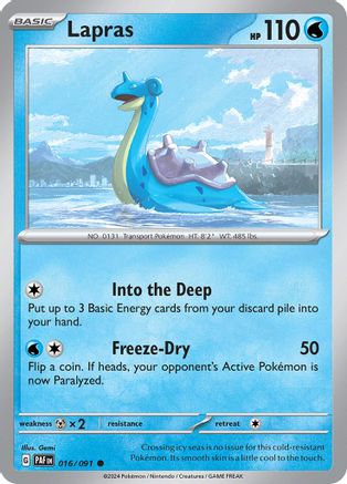 Lapras (016/091) [SV Paldean Fates] - Common