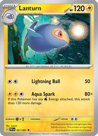 Lanturn (021/091) [SV Paldean Fates] - Uncommon