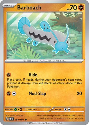 Barboach (050/091) [SV Paldean Fates] - Common