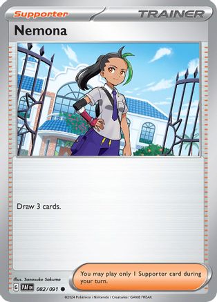Nemona (082/091) [SV Paldean Fates] Reverse Holofoil - Common