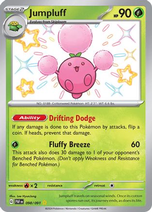 Jumpluff (098/091) [SV Paldean Fates] Holofoil - Shiny Rare