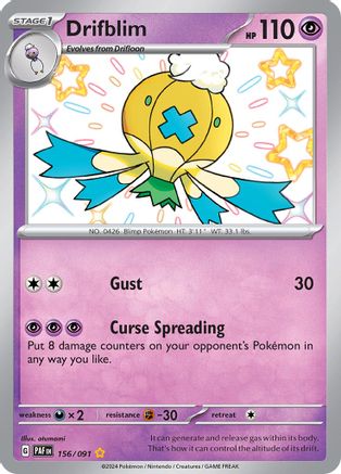 Drifblim (156/091) [SV Paldean Fates] Holofoil - Shiny Rare