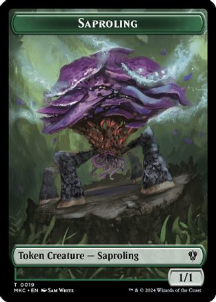 Saproling // Morph Double-Sided Token (MKC-19 // 30) [Commander: Murders at Karlov Manor]