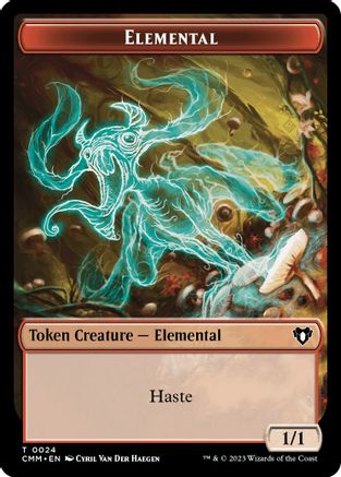 Elemental (0024) // Dwarf Berserker Double-Sided Token (CMM-24 // 23) [Commander Masters]