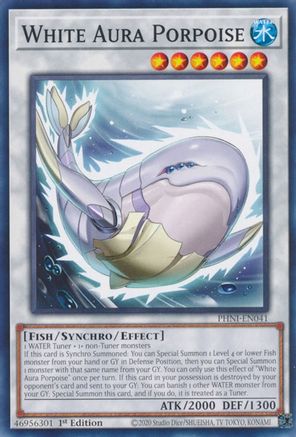 White Aura Porpoise (Common) (PHNI-EN041) - Phantom Nightmare 1st Edition