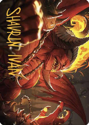 Rakdos, Patron of Chaos Art Card (45/49) (Gold-Stamped Signature) (ASMKM-045) [Art Series: Murders at Karlov Manor]