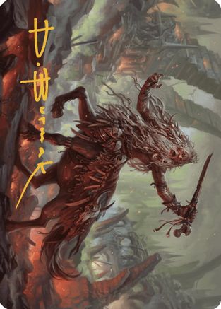 Yarus, Roar of the Old Gods Art Card (24/49) (Gold-Stamped Signature) (ASMKM-024) [Art Series: Murders at Karlov Manor]