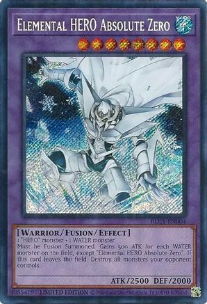 Elemental HERO Absolute Zero (Secret Rare) (BLC1-EN004) - Battles of Legend: Chapter 1 Limited
