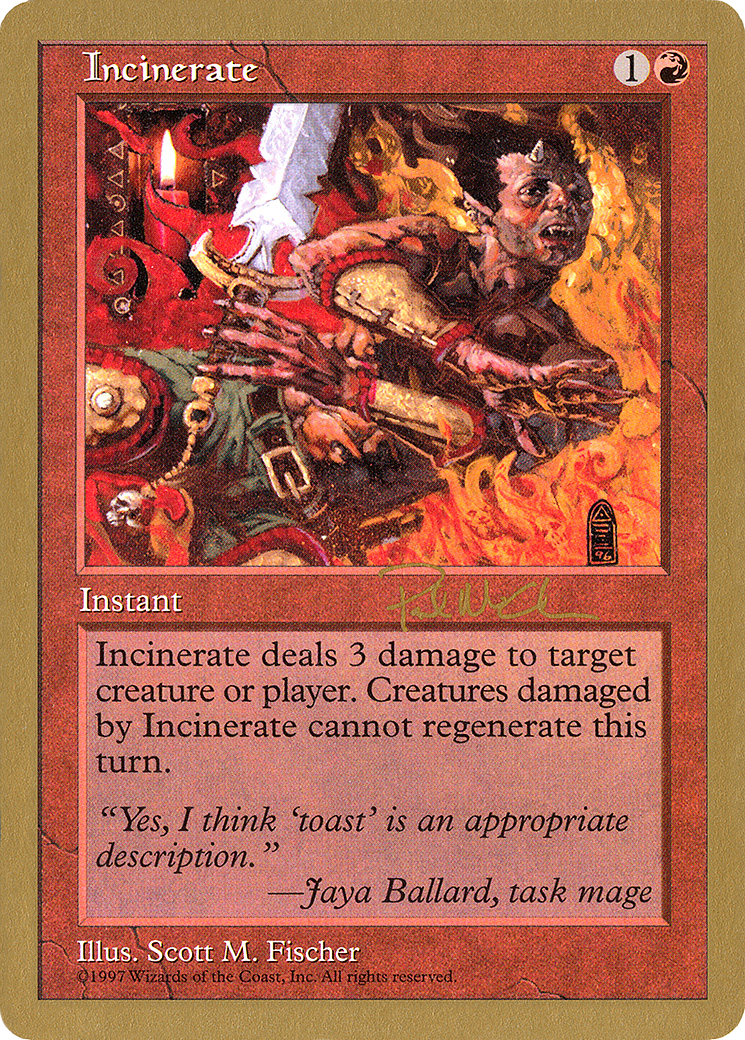 Incinerate - 1997 Paul McCabe (5ED) [World Championship Decks 1997]