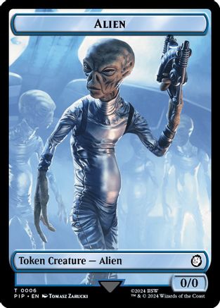 Alien // Clue Double-Sided Token (PIP-6 // 11) [Universes Beyond: Fallout]