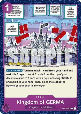 Kingdom of GERMA (OP06-079) - Wings of the Captain Pre-Release Cards