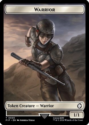 Warrior // Food (0012) Double-Sided Token (PIP-5 // 12) [Universes Beyond: Fallout]