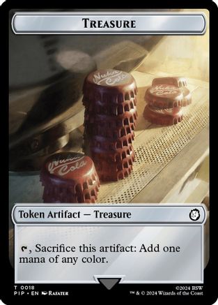 Treasure (0018) // Copy Double-Sided Token (PIP-18 // 1) [Universes Beyond: Fallout] Foil