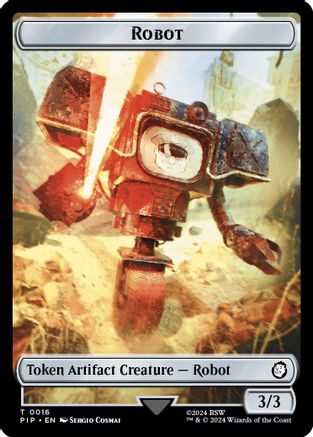 Robot // Treasure (0018) Double-Sided Token (PIP-16 // 18) [Universes Beyond: Fallout]
