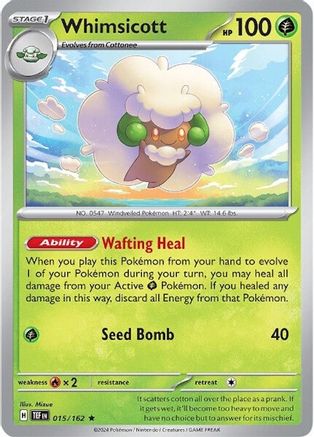 Whimsicott (015/162) [SV05 Temporal Forces] Reverse Holofoil - Rare