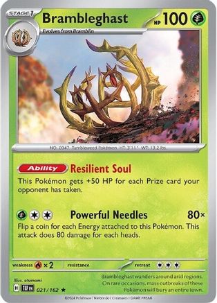Brambleghast (021/162) [SV05 Temporal Forces] Holofoil - Rare