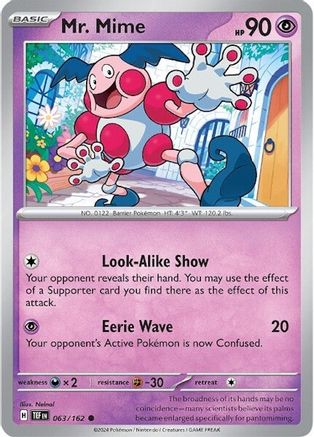 Mr. Mime (063/162) [SV05 Temporal Forces] Reverse Holofoil - Common