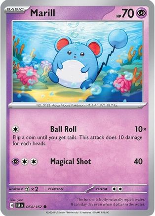 Marill (064/162) [SV05 Temporal Forces] Reverse Holofoil - Common