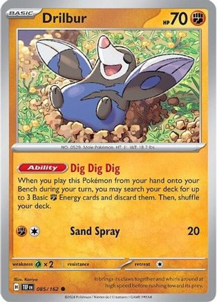 Drilbur (085/162) [SV05 Temporal Forces] Reverse Holofoil - Common