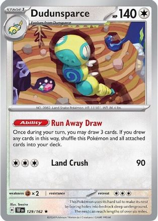 Dudunsparce (129/162) [SV05 Temporal Forces] Reverse Holofoil - Rare