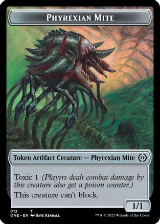 Phyrexian Mite (012) // Phyrexian Beast Double-Sided Token (ONE-12 // 6) [Phyrexia: All Will Be One]