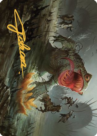 The Gitrog, Ravenous Ride Art Card (Gold-Stamped Signature) (ASOTJ-022) [Art Series: Outlaws of Thunder Junction]