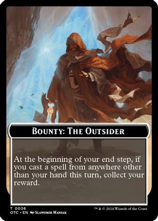 Bounty: The Outsider // Bounty Rules Double-Sided Token (OTC-036) [Commander: Outlaws of Thunder Junction]