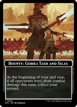 Bounty: Gorra Tash and Silas // Bounty Rules Double-Sided Token (OTC-032) [Commander: Outlaws of Thunder Junction]