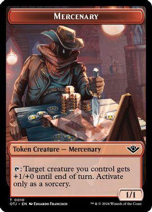 Mercenary // Meteorite Double-Sided Token (OTJ-10 // 17) [Outlaws of Thunder Junction] Foil