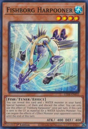 Fishborg Harpooner (Super Rare) (LEDE-EN032) - Legacy of Destruction 1st Edition