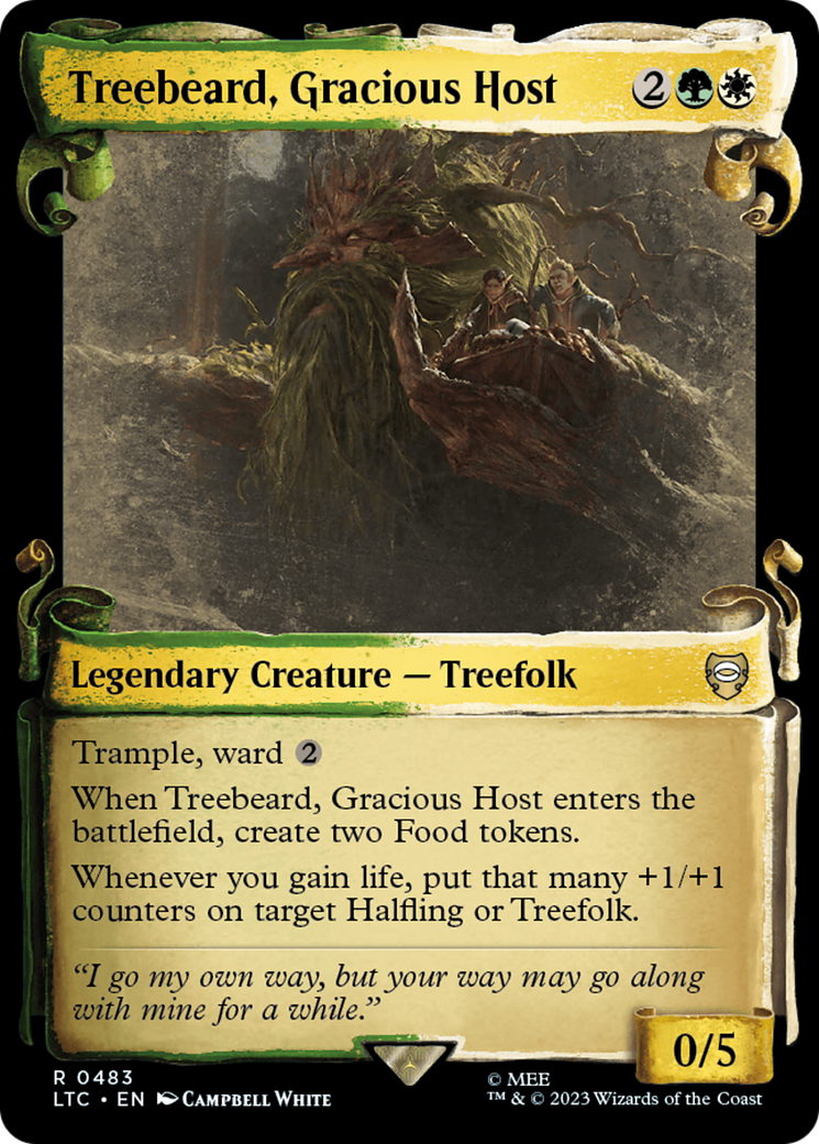 Treebeard, Gracious Host (Showcase Scrolls) (LTC-483) [Tales of Middle-earth Commander]