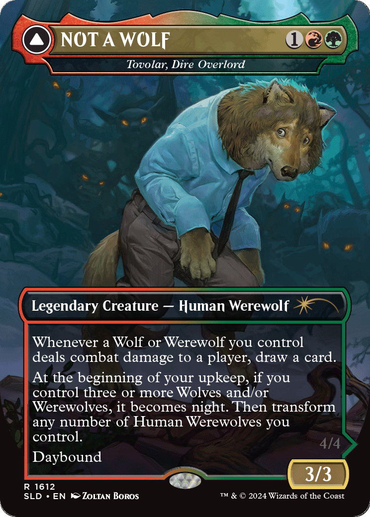 NOT A WOLF - Tovolar, Dire Overlord (SLD-1612) (Borderless) [Secret Lair Drop]