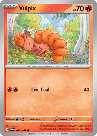 Vulpix (026/167) [SV06 Twilight Masquerade] Reverse Holofoil - Common