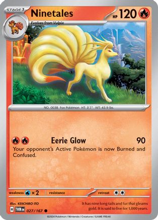 Ninetales (027/167) [SV06 Twilight Masquerade] Reverse Holofoil - Common