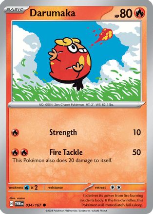 Darumaka (034/167) [SV06 Twilight Masquerade] Reverse Holofoil - Common