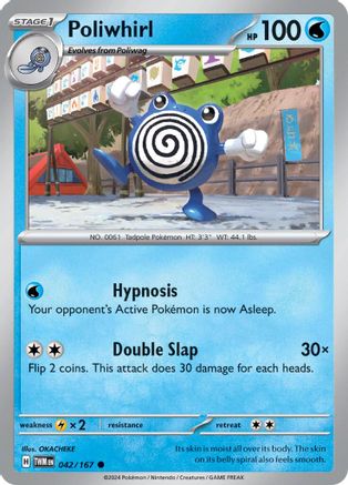 Poliwhirl (042/167) [SV06 Twilight Masquerade] Reverse Holofoil - Common