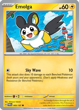 Emolga (069/167) [SV06 Twilight Masquerade] Reverse Holofoil - Common