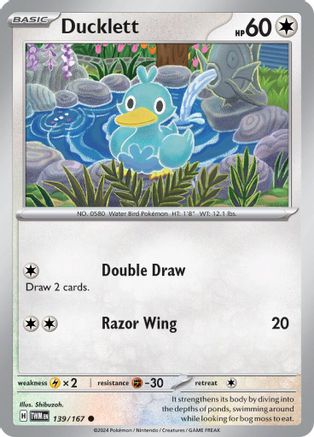 Ducklett (139/167) [SV06 Twilight Masquerade] Reverse Holofoil - Common