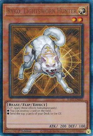 Ryko, Lightsworn Hunter (Prismatic Ultimate Rare) (RA02-EN003) - 25th Anniversary Rarity Collection II 1st Edition