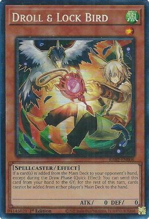 Droll & Lock Bird (Alternate Art) (Prismatic Collector's Rare) (RA02-EN006) - 25th Anniversary Rarity Collection II 1st Edition