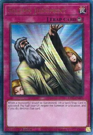 Solemn Judgment (Prismatic Ultimate Rare) (RA02-EN075) - 25th Anniversary Rarity Collection II 1st Edition